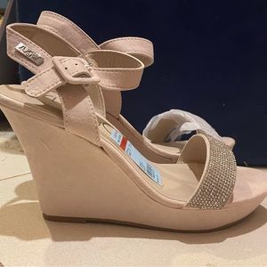 Sugar Chili Nude Wedge Heels